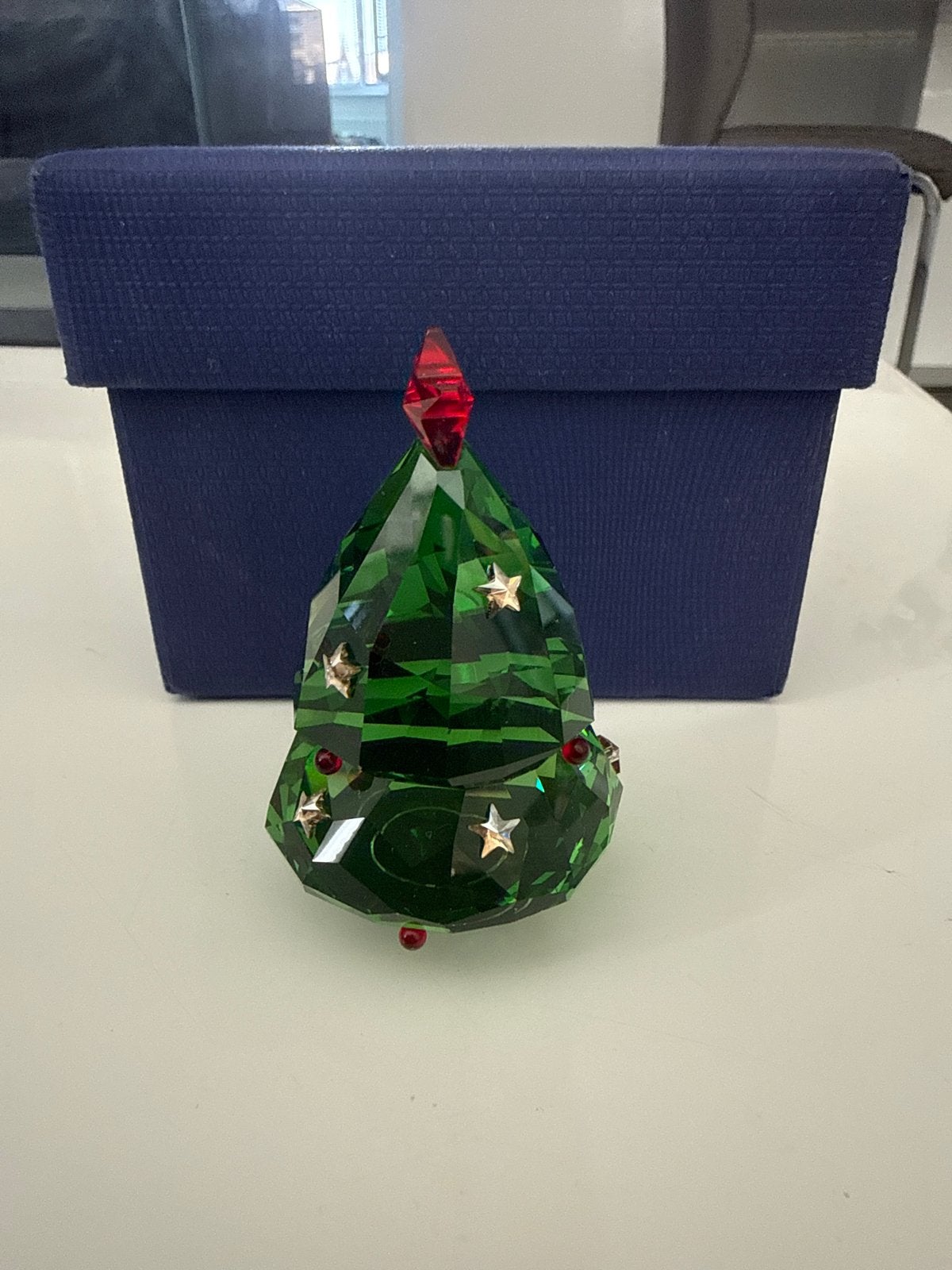 Swarovski Kerstboom Kristal Decoratie met Doos, Ophalen of Verzenden, Zo goed als nieuw, Figuurtje