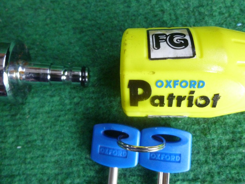 schijfrem slot voor motor  of scooter brommer oxford patriot, Ophalen, Gebruikt