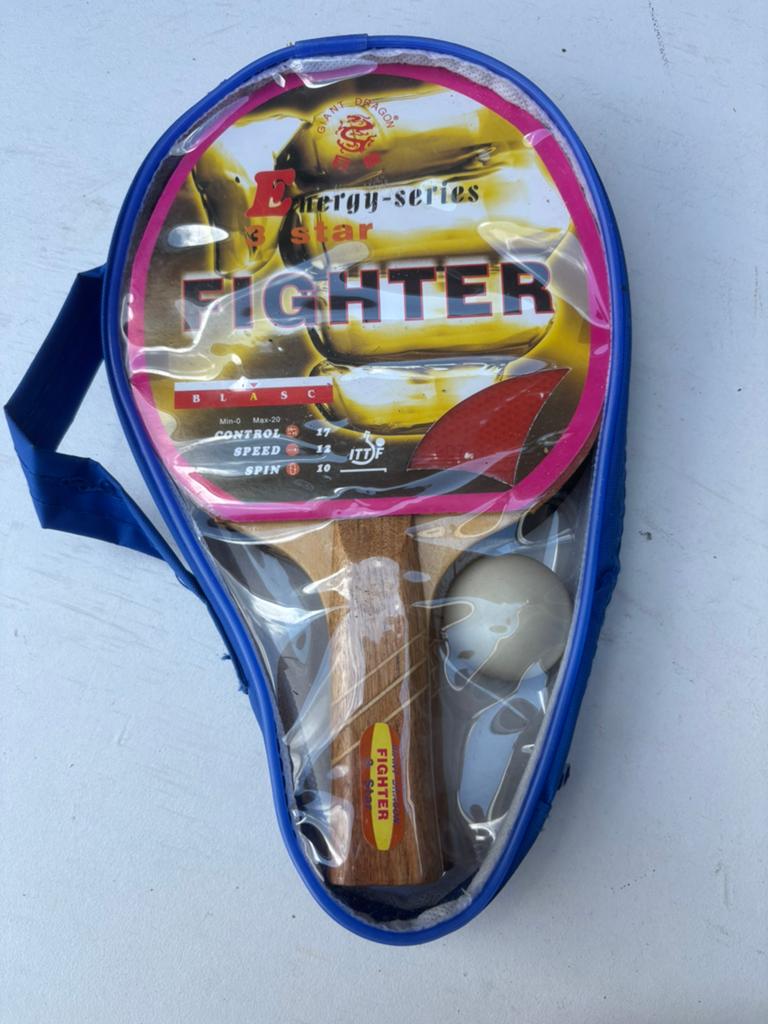 Fighter Tafeltennis setje 2 bedjes en 1 balletje, Ophalen of Verzenden, Nieuw, Tafel Indoor
