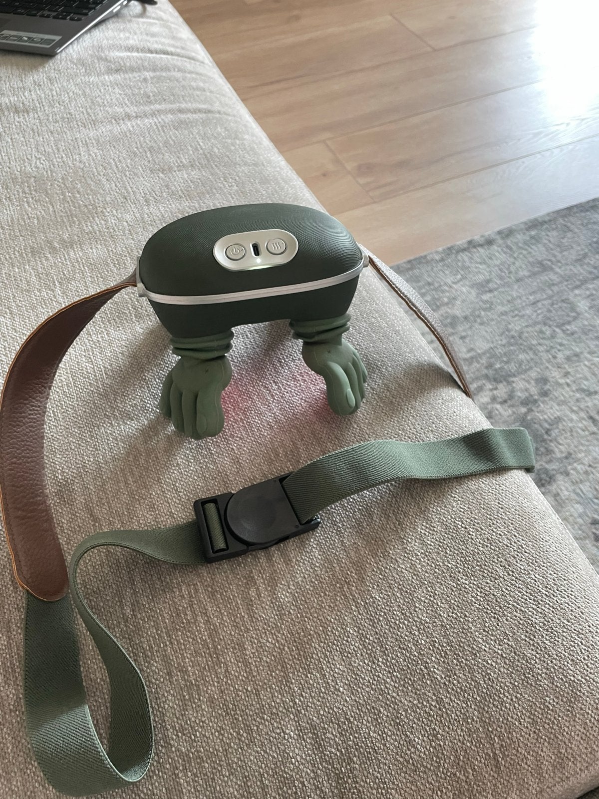 Draagbaar massageapparaat met band - Zo goed als nieuw, Ophalen of Verzenden, Zo goed als nieuw, Apparaat