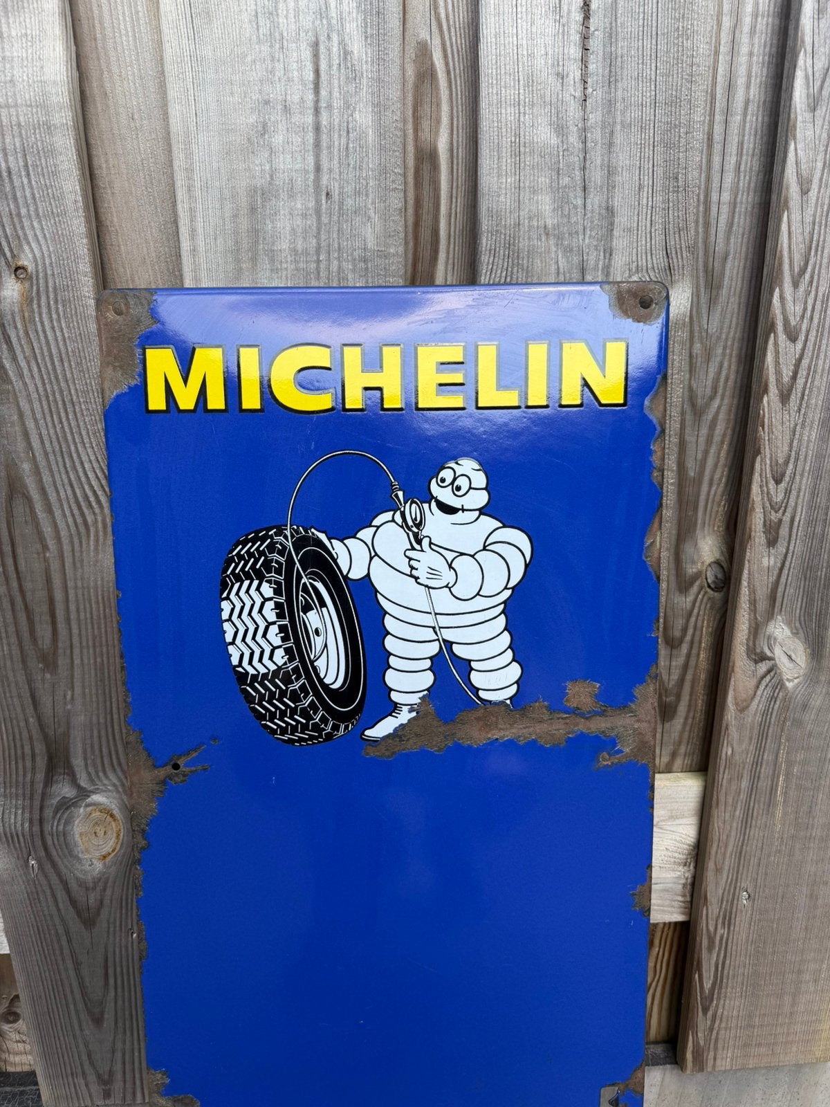 Michelin emaille reclamebord, Reclamebord, Gebruikt, I, Ophalen of Verzenden