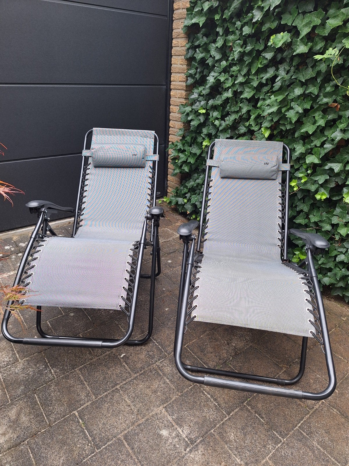 Twee opvouwbare tuinstoelen van ANWB., Tuin en Terras, Ophalen, Aluminium, Verstelbaar