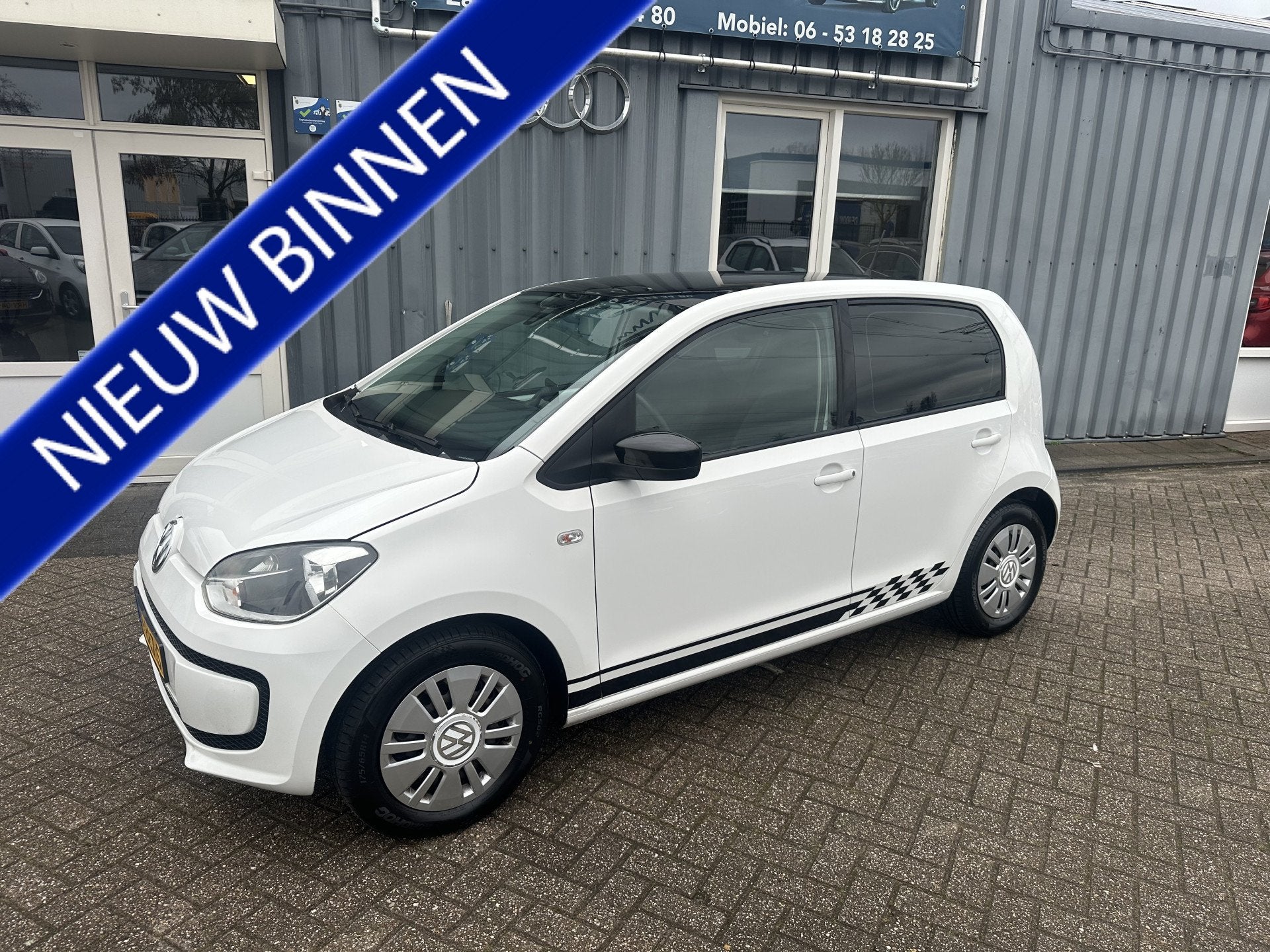 Volkswagen up! 1.0 move up! BlueMotion (bj 2015), Stof, Gebruikt, 840 kg, Wit