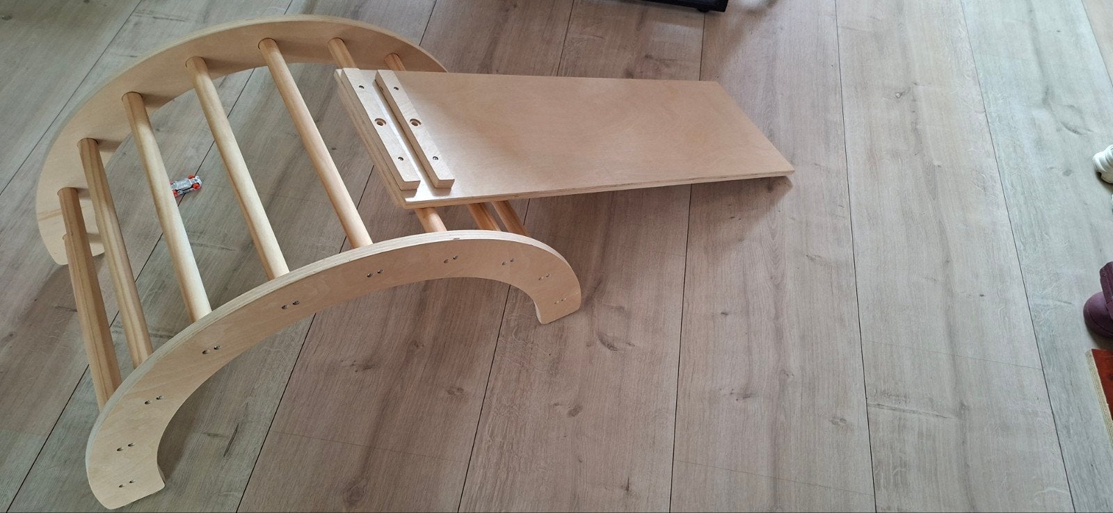 Houten klimrek en glijbaan voor kinderen, Ophalen, Zo goed als nieuw, Klimwand