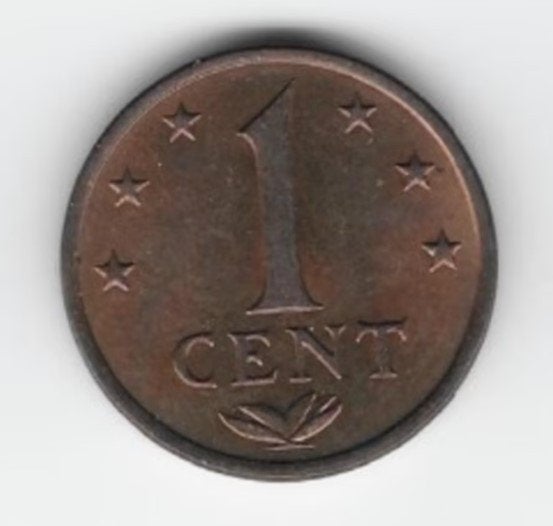 Nederlandse Antillen 1 cent 1977 KM# 8 (1), Verzenden, Midden-Amerika, Losse munt