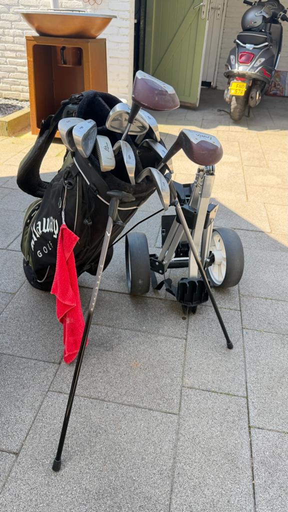 Complete golfset met tas en trolley, Ophalen, Gebruikt, Set, Callaway
