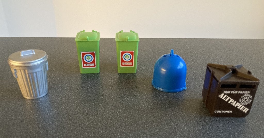 5 container kliko afvalbak papiercontainer flessencontainer, Ophalen of Verzenden, Zo goed als nieuw, Jongen