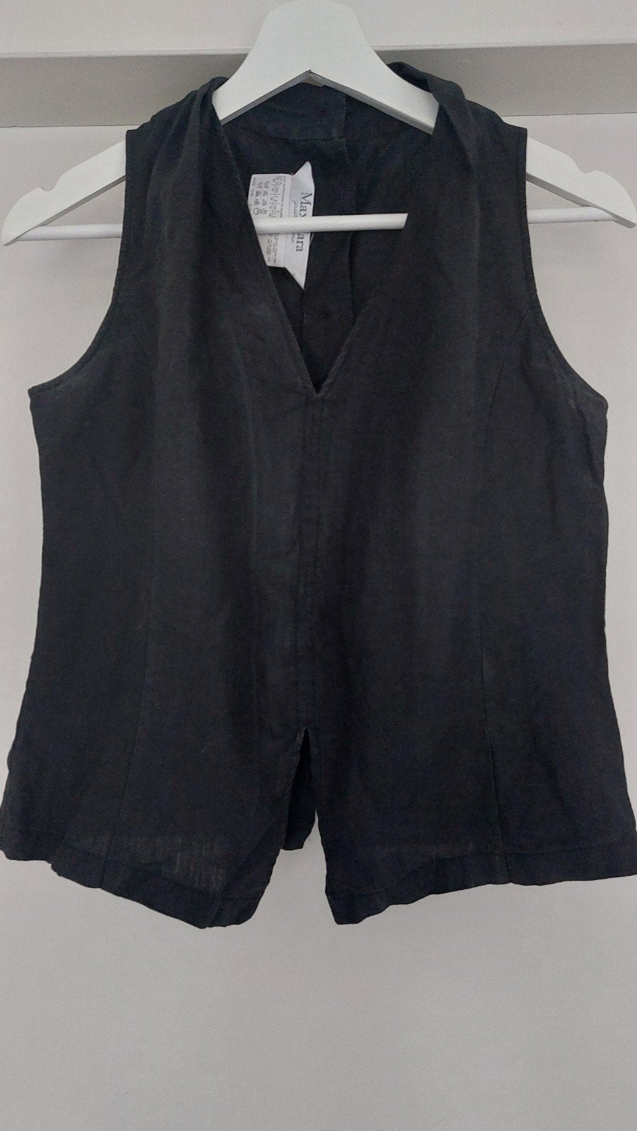 MaxMara Pure Lino Zwarte Mouwloze Top Maat 40, Kleding | Dames, Maat 38/40 (M), MaxMara, Zwart, Ophalen of Verzenden