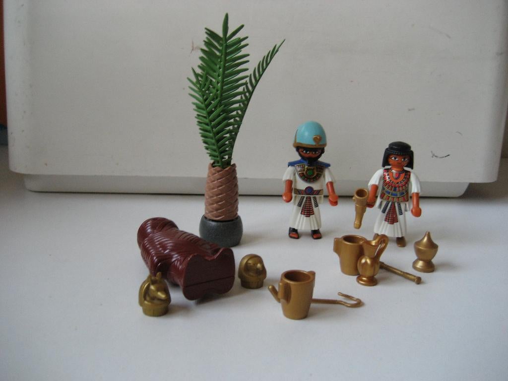 playmobil egypte farao en prinses, Kinderen en Baby's, Speelgoed | Playmobil, Ophalen of Verzenden, Zo goed als nieuw