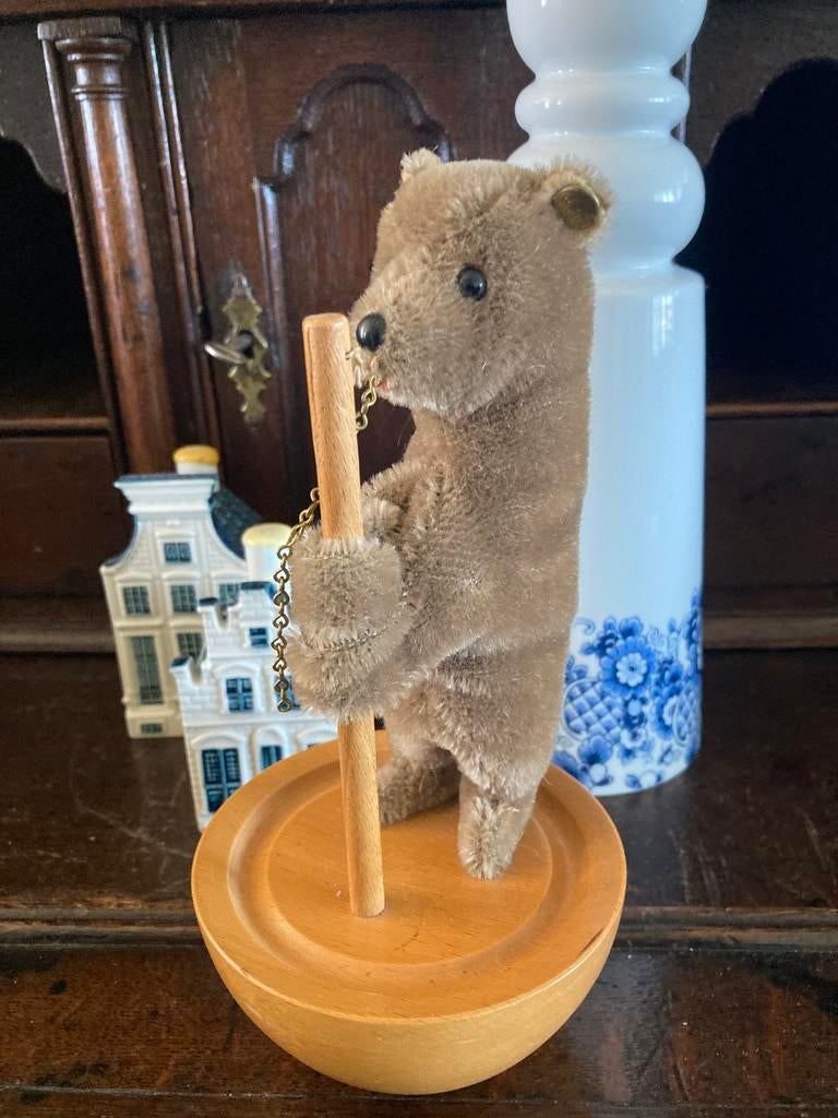 Steiff Roly Poly beer replica met knop, Antiek en Kunst, Antiek | Speelgoed, Ophalen of Verzenden
