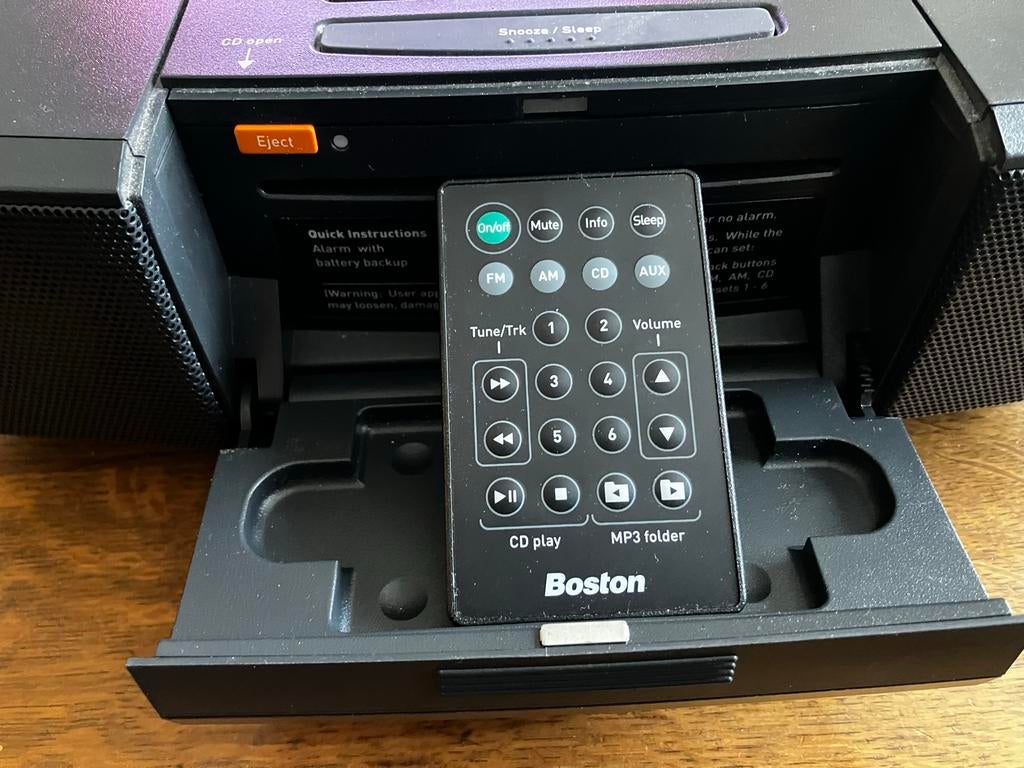 Boston radio / cd speler, Ophalen of Verzenden, Gebruikt, Overige merken, Met radio