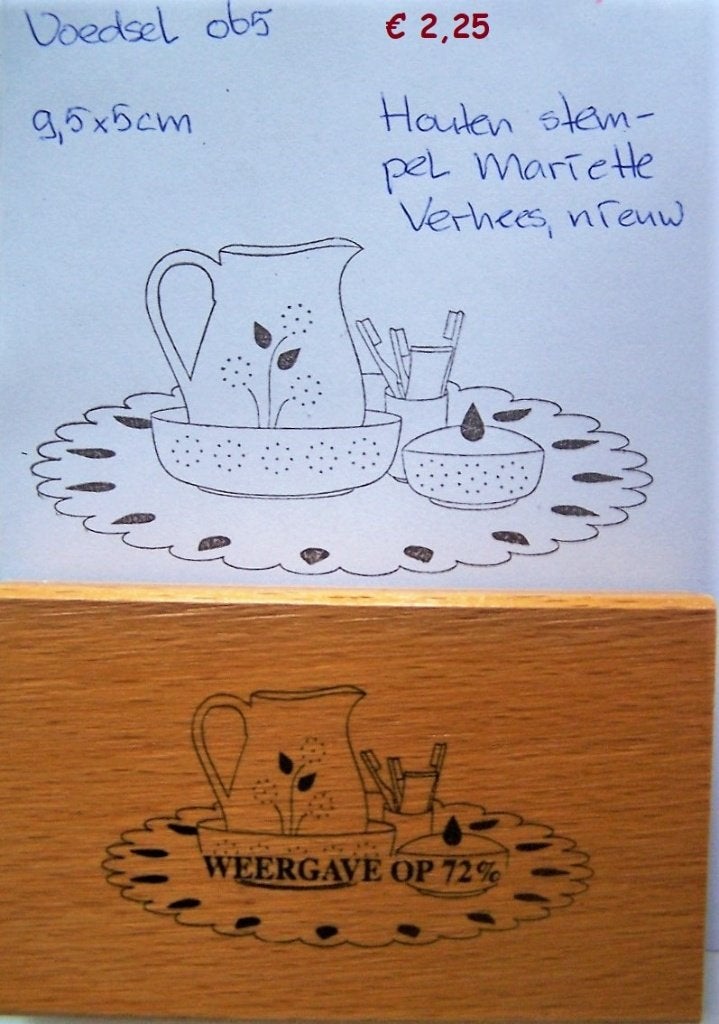 Voedsel 065 Houten stempel, Ophalen of Verzenden, Zo goed als nieuw, Houten stempel