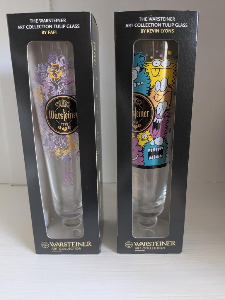 Warsteiner Art Collection Tulip Glazen (2 stuks), Ophalen, Meerkleurig, Nieuw, Modern