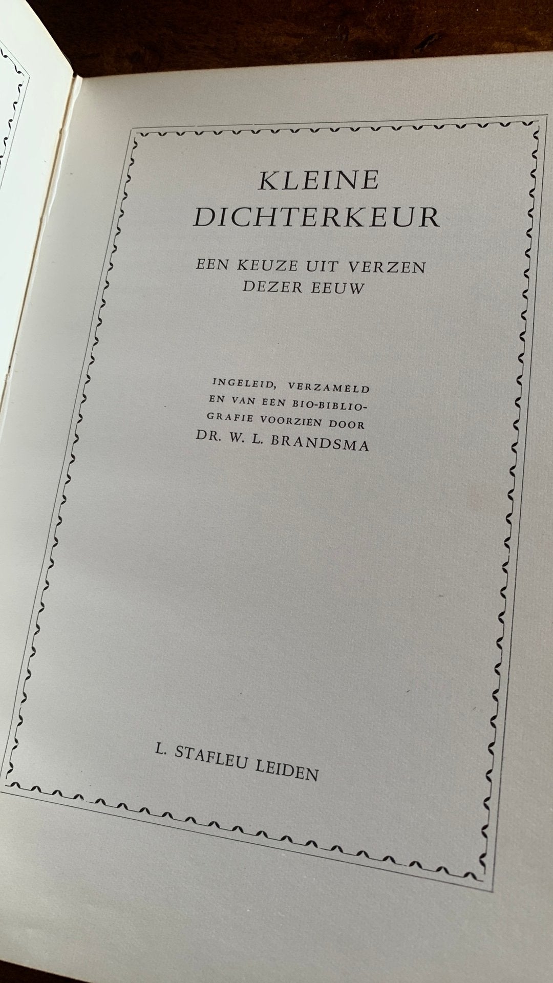 Kleine Dichterkeur - Dr. W.L. Brandsma (1950), Ophalen of Verzenden, Gelezen, Eén auteur