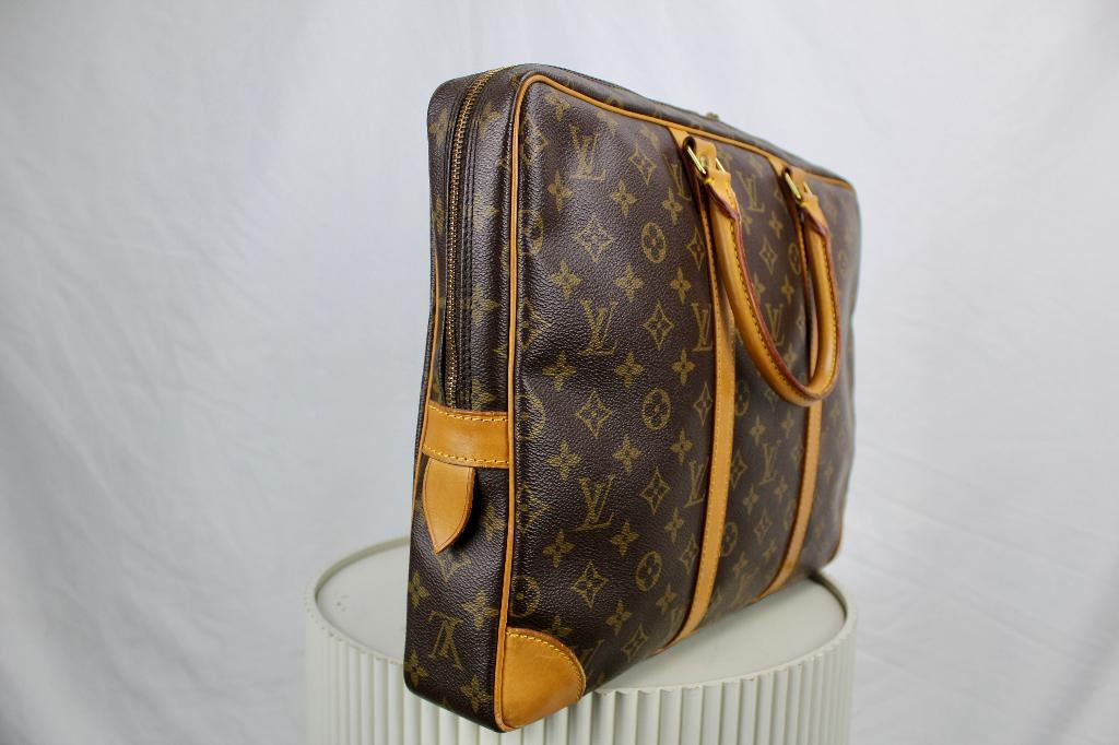 Louis Vuitton Porte Documents - 1107, Bruin, Aktetas of Boekentas, Ophalen of Verzenden, Lv