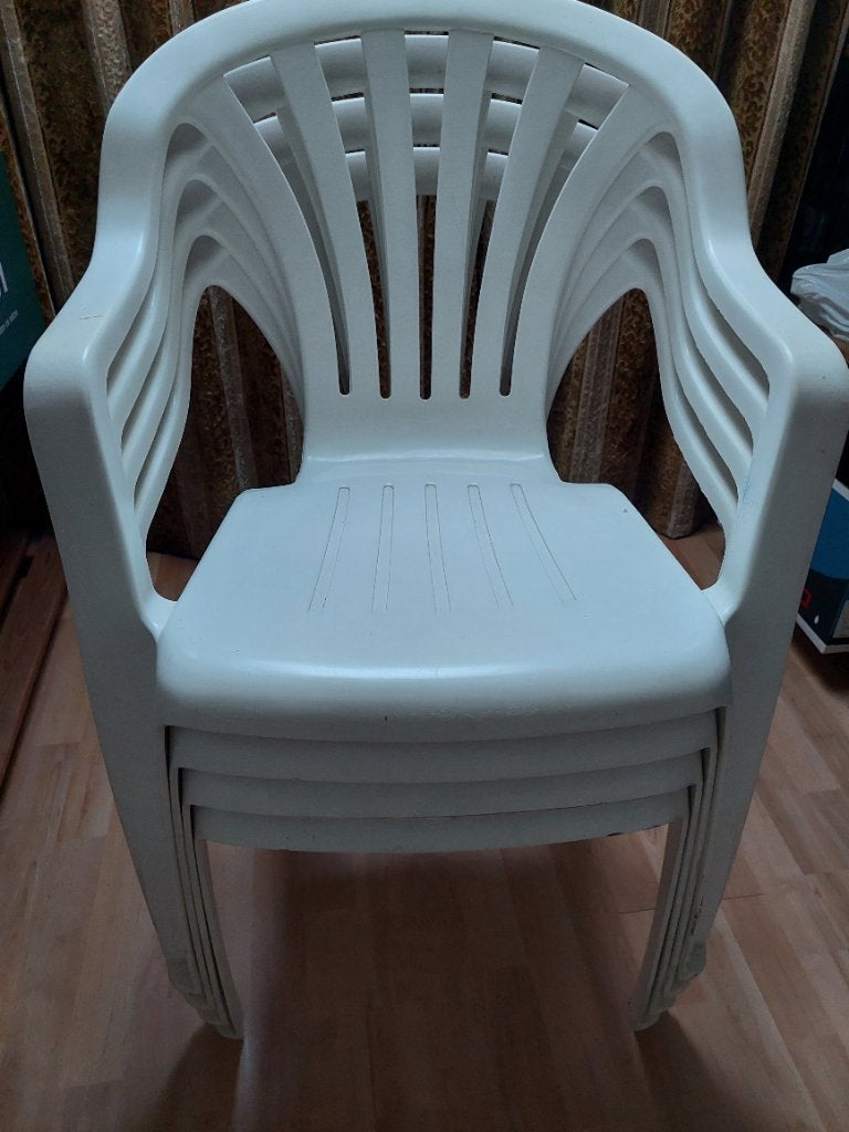 Kunststof tuinstoelen, Ophalen, Gebruikt, Kunststof, Stapelbaar