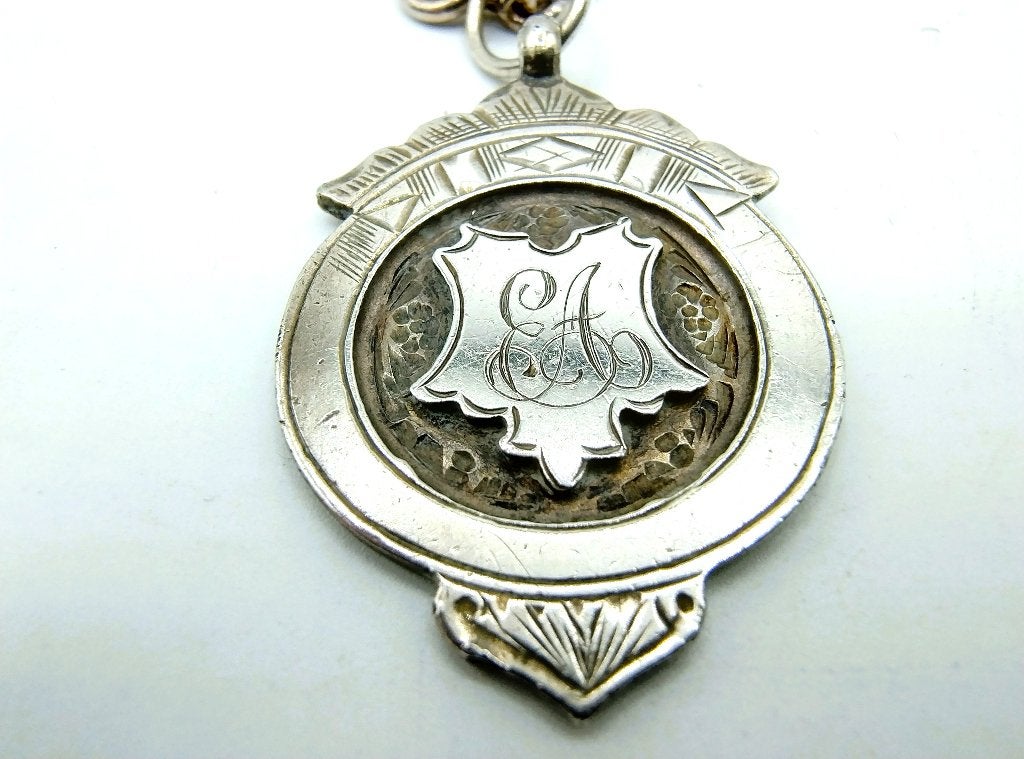Zilveren horlogeketting, Pringles & Sons, Birmingham, 1912, Sieraden, Tassen en Uiterlijk, Antieke sieraden, Verzenden, Zilver