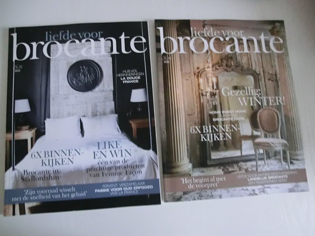 4 tijdschriften Brocante Living/Ariadne at home, Ophalen of Verzenden, Zo goed als nieuw, Damesbladen