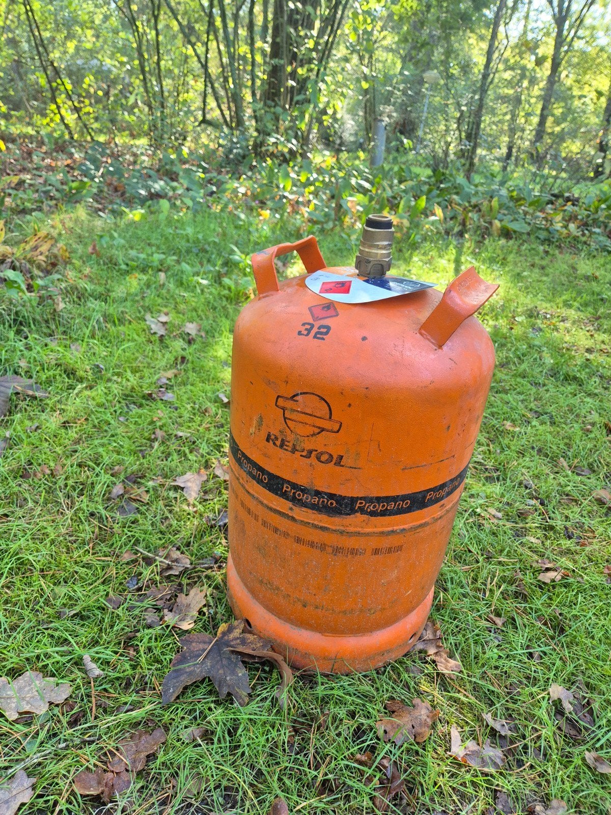 gasfles repsol leeg, capaciteit 26,1 liter, Caravans en Kamperen, Ophalen, Gebruikt