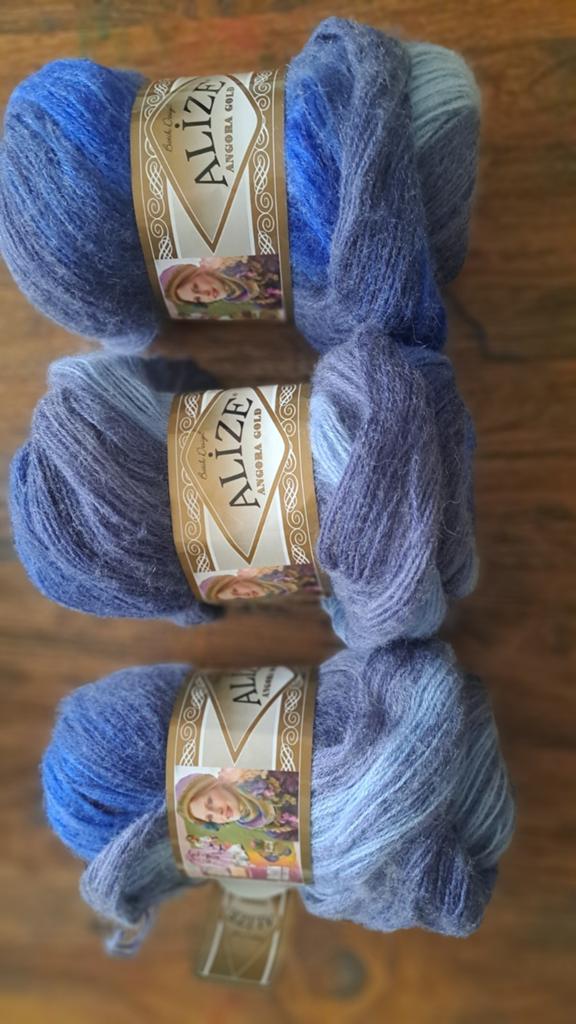 Alize Angora Batik Gold - 3 bollen Brei- & Haakgaren, Ophalen of Verzenden, Nieuw, Breien of Haken, Wol of Garen
