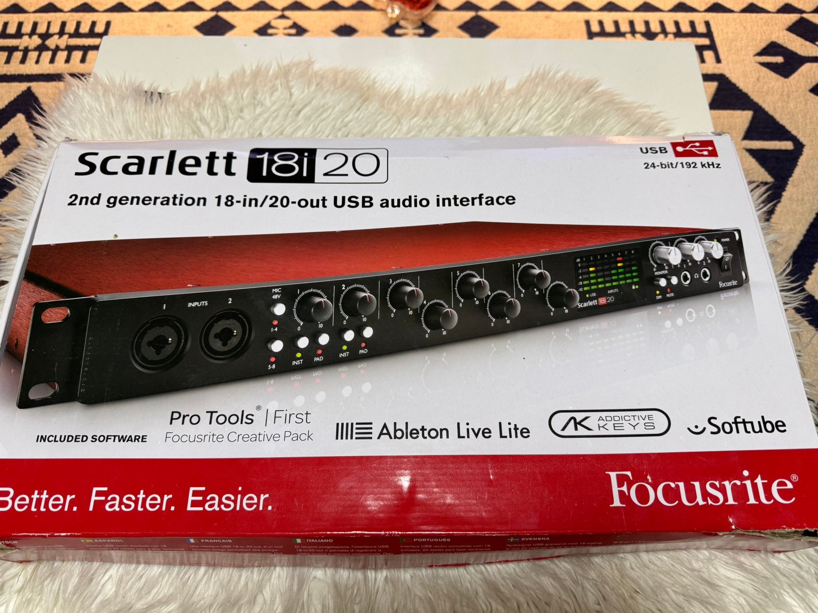 Focusrite Scarlett 18i20 2nd Gen – Zo goed als nieuw, Ophalen of Verzenden, Zo goed als nieuw