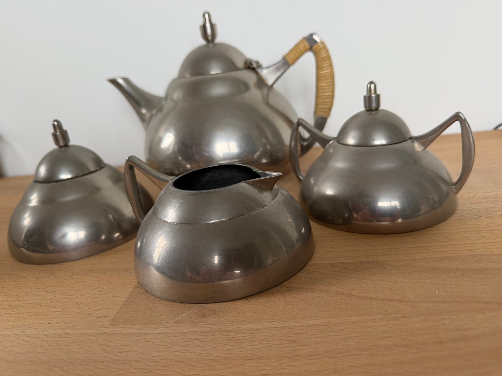 Tinnen theeservies van Royal Holland Daalderop, Antiek en Kunst, Ophalen