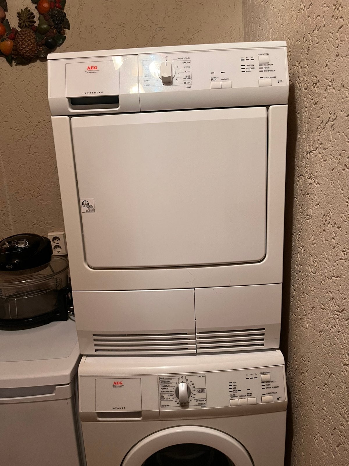 Aeg condensdroger, Ophalen, 6 tot 8 kg, Gebruikt, Voorlader