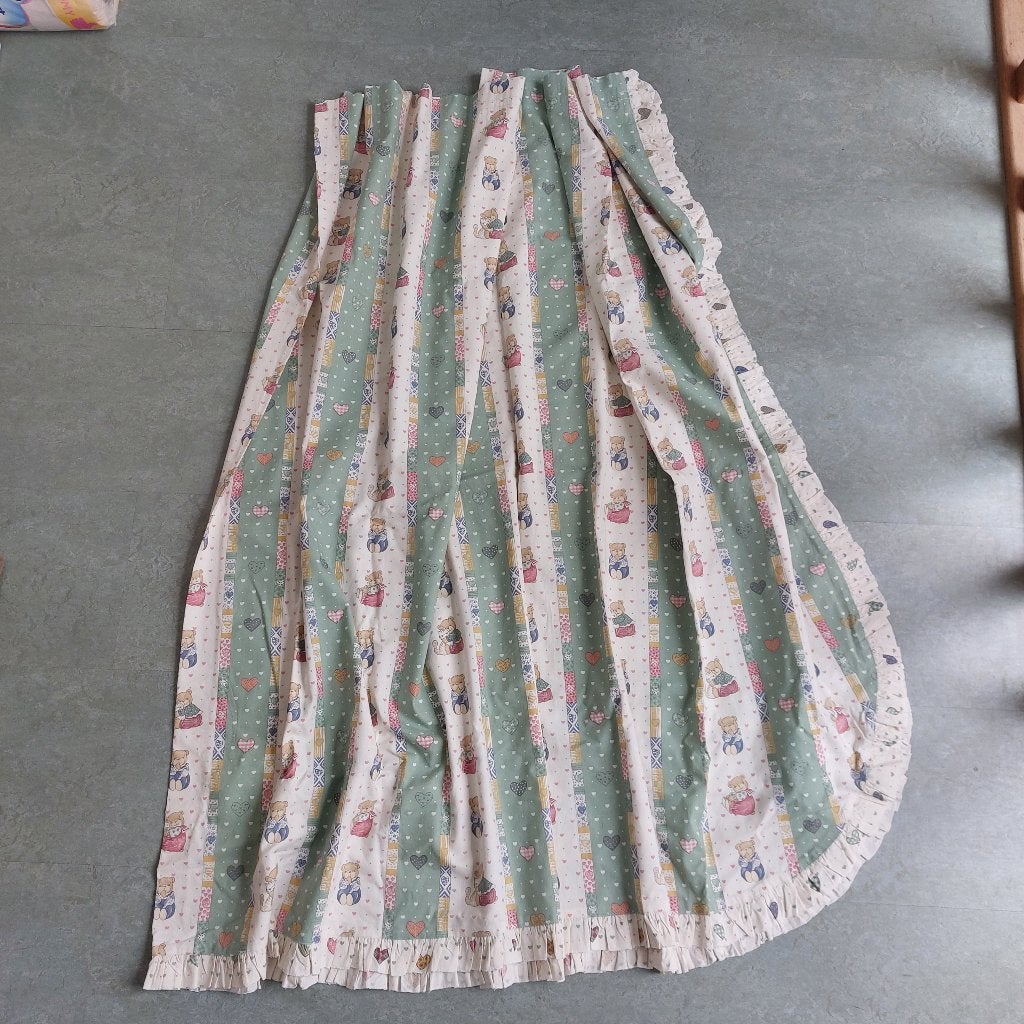 Wiegbekleding en hemeltje - Beertjes en Hartjes - Vintage, Kinderen en Baby's, Babywiegjes en Ledikanten, Ophalen of Verzenden