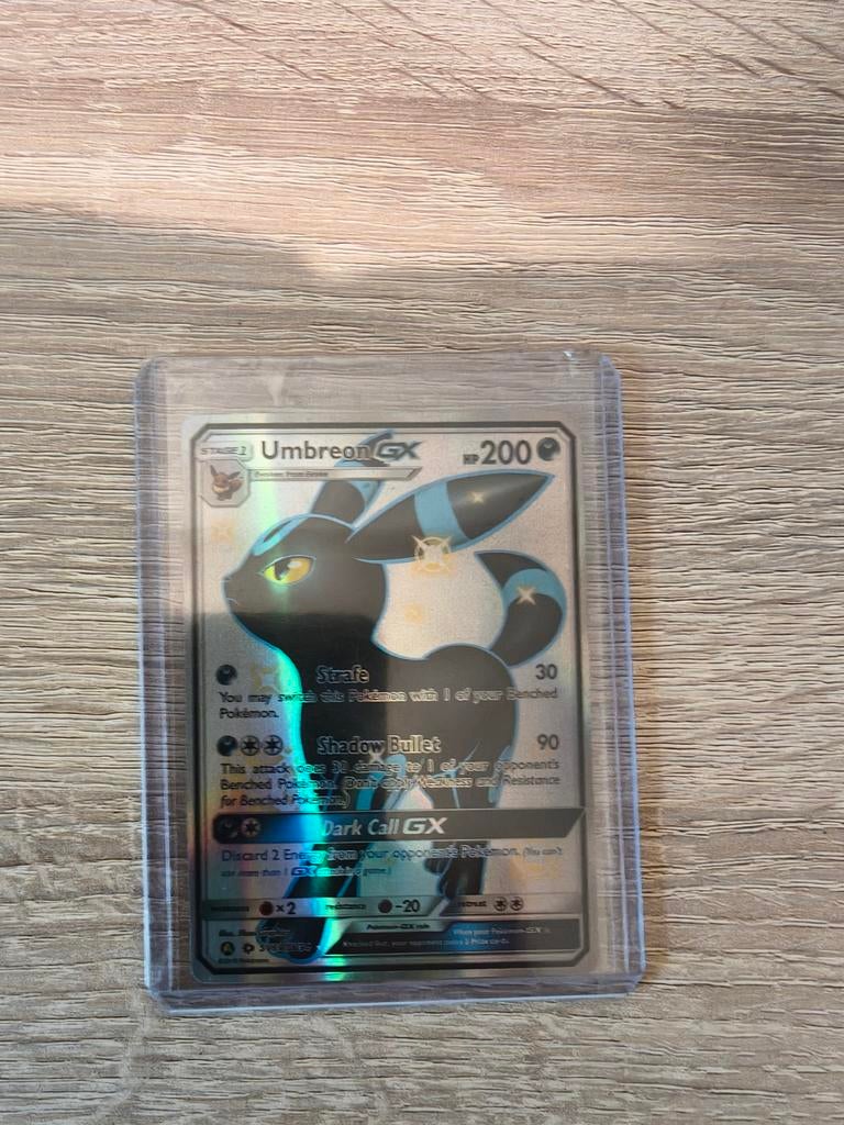 Pokémon Kaart Umbreon GX - Full Art Holo, Ophalen, Zo goed als nieuw, Losse kaart, Foil