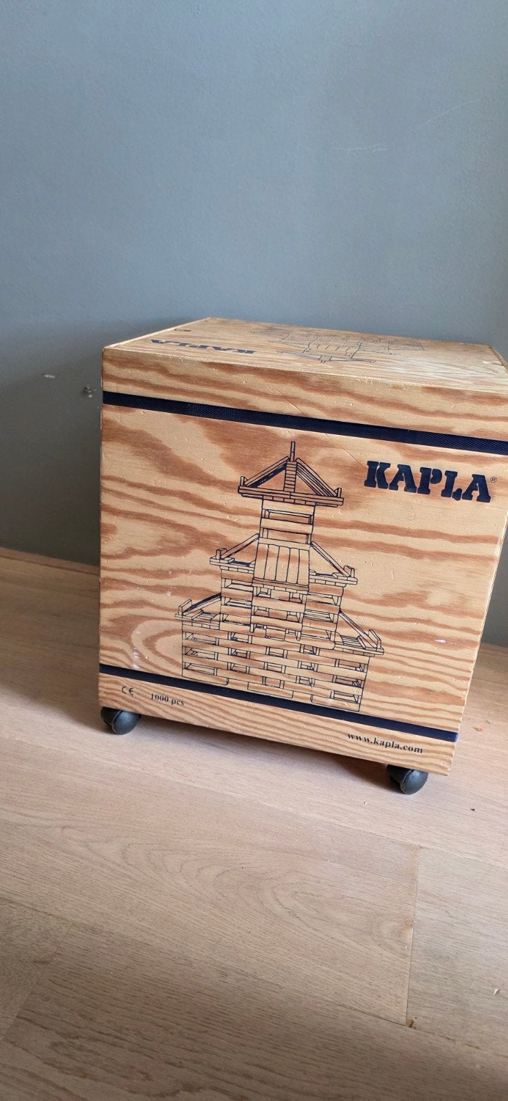 KAPLA bouwblokken 1000 stuks in houten kist op wieltjes, Ophalen, Gebruikt, Overige merken