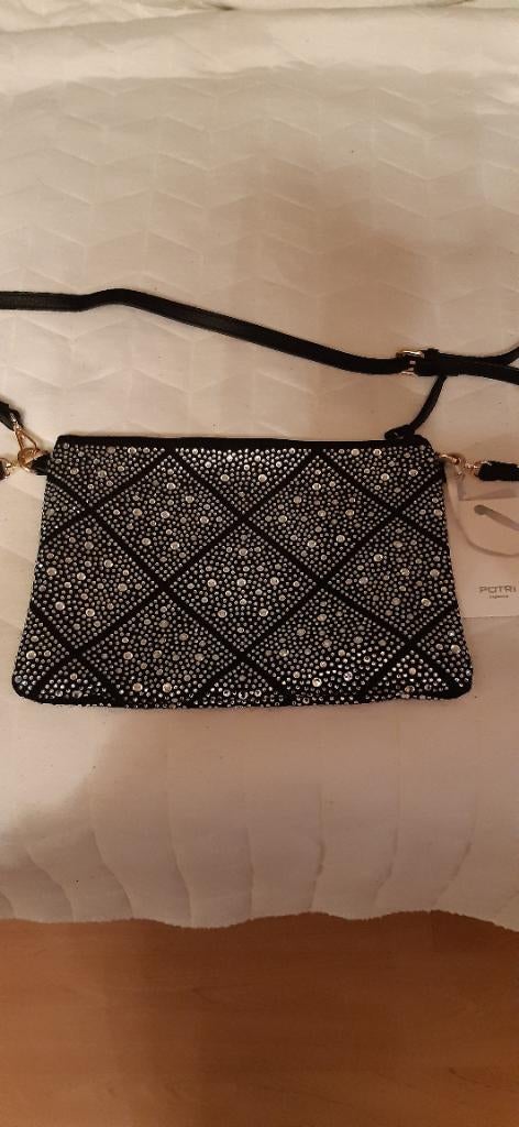 Nieuw! Grote tas vol stenen glitter, Ophalen of Verzenden, Nieuw, Zwart, Shopper