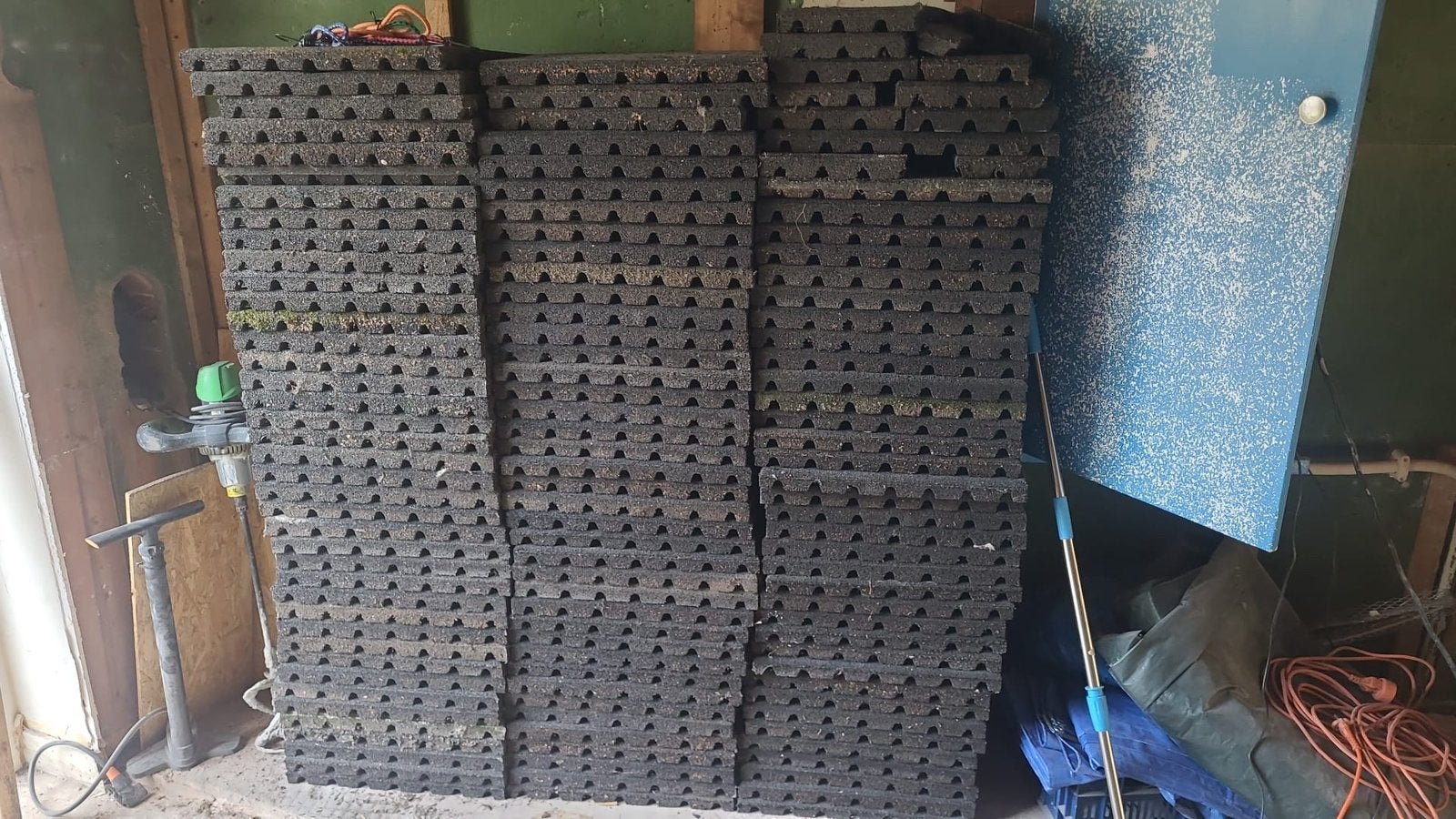 Dakterras tegels 50x50, Ophalen, Gebruikt, Overige materialen