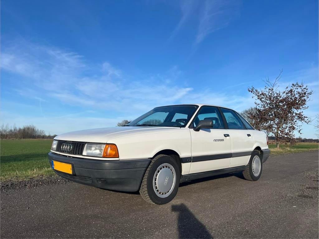 Audi 80 1.8 AUT K6 1988 Wit, Auto's, Audi, 74 pk, 4 cilinders, Wit, Origineel Nederlands