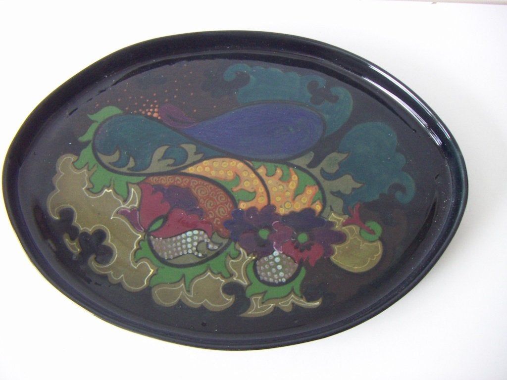 Zuid Holland Gouda plateel keramiek schaal jr.1926. Lansaat., Porselein of Keramiek, Ophalen of Verzenden, Zo goed als nieuw, Handgemaakt