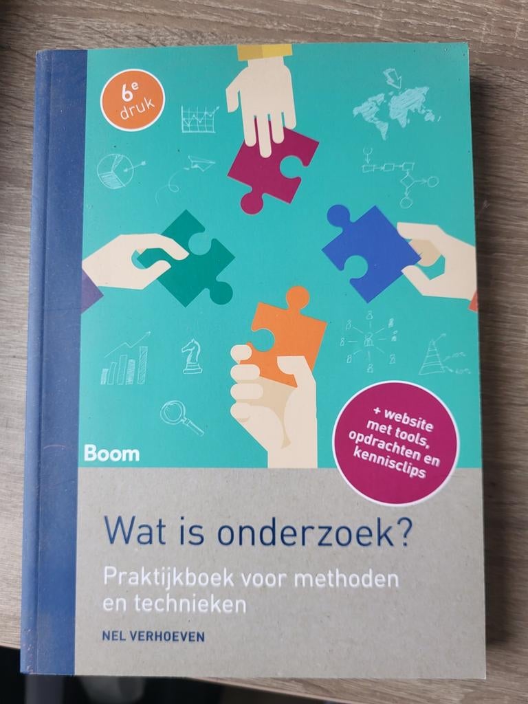 Wat is onderzoek? Praktijkboek methoden en technieken, Boeken, Ophalen of Verzenden, Zo goed als nieuw, Nel Verhoeven, Gamma