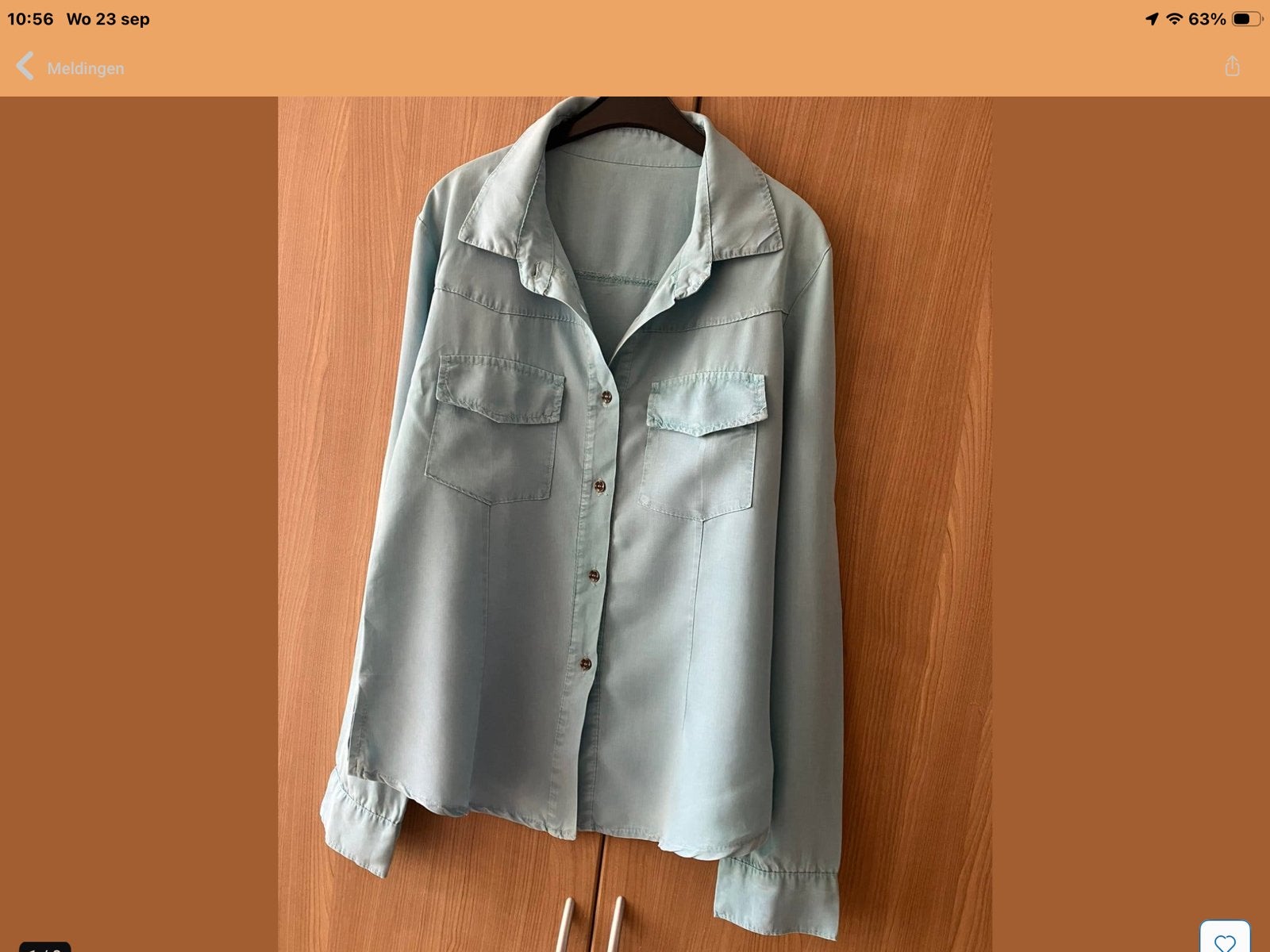 Bloes lichtblauw.    made  in Italy.  mt.  M, Verzenden, Nieuw, Maat 38/40 (M), Blauw