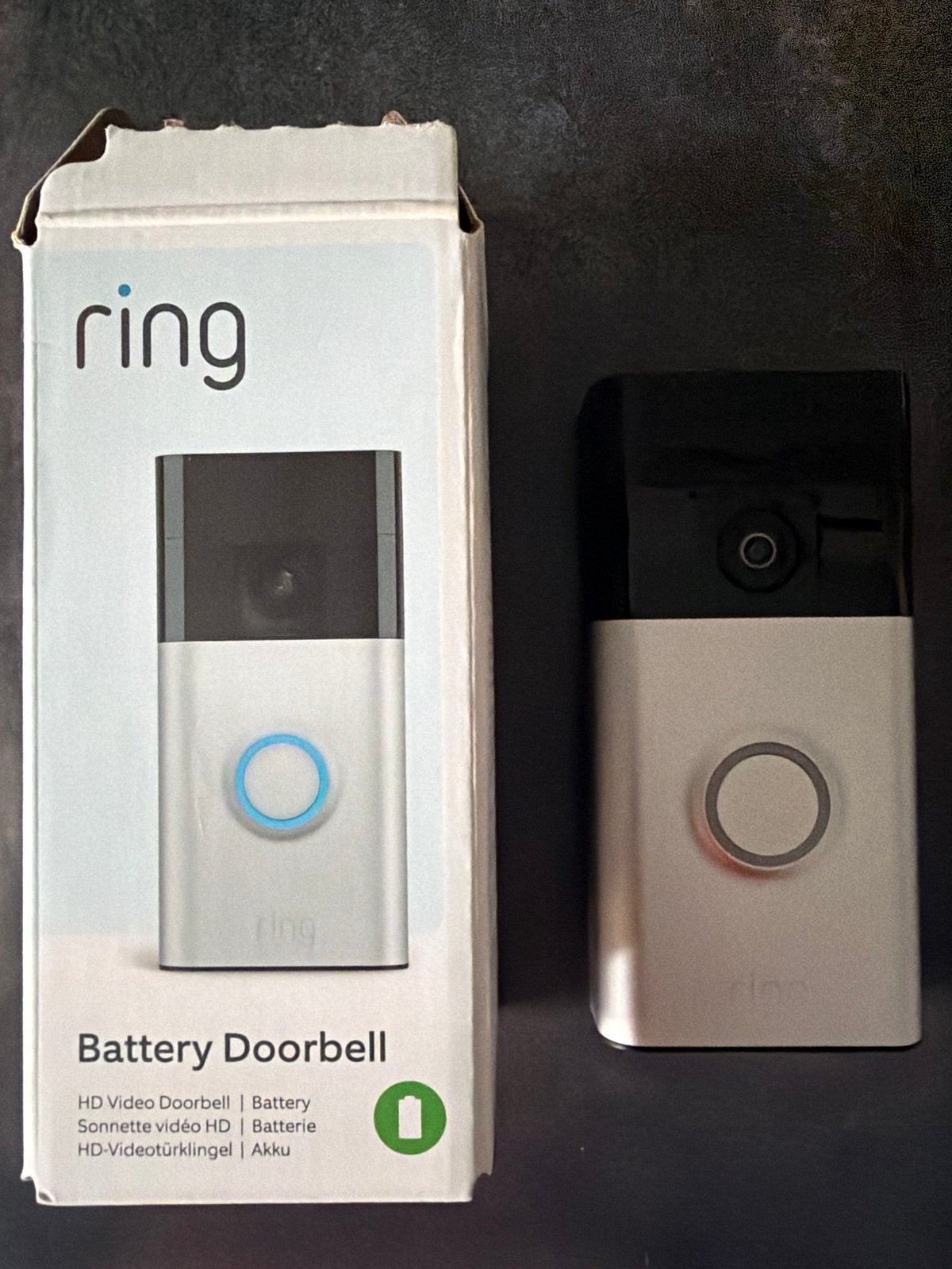 Ring Battery Doorbell - HD Video Deurbel, Ophalen of Verzenden, Bewegingsdetectiesensor, Zo goed als nieuw, Draadloos