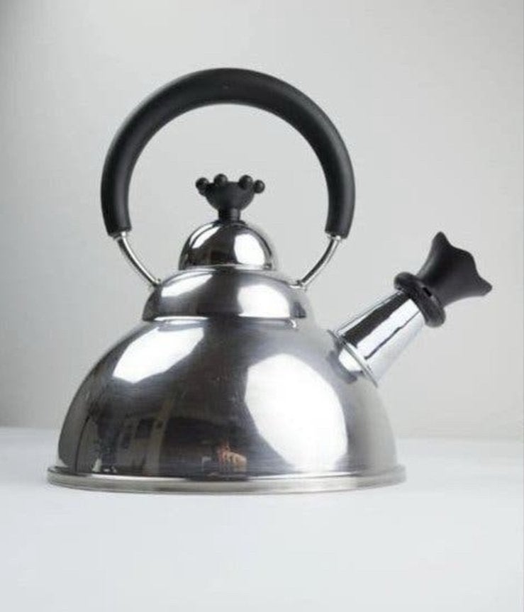 WMF Cromargan 18/10 Fluitketel - Design Matteo Thun, Theepot/fluitketel, Zilver, Ophalen of Verzenden, Zo goed als nieuw