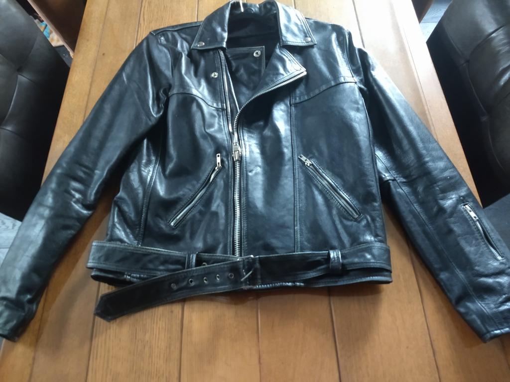 Old school nieuwe zwarte leren caferacer motorjas m, Ophalen of Verzenden