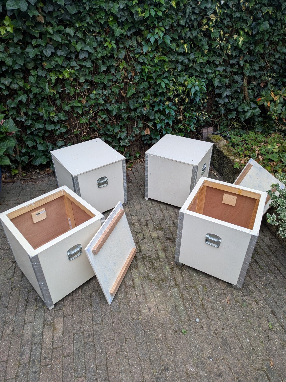 Kampeer krukken met opbergruimte - Set van 4, Ophalen, Gebruikt, Campingstoel