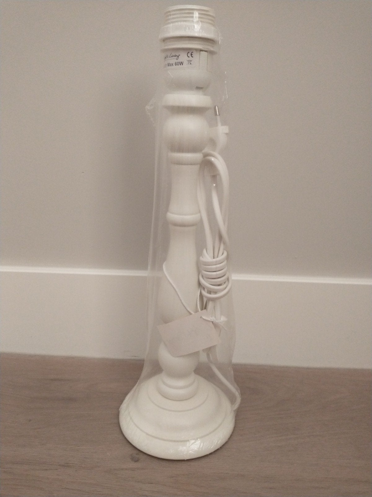 Nieuwe witte Light & Living lampenvoet, Ophalen of Verzenden, Nieuw, Wit, Light & Living
