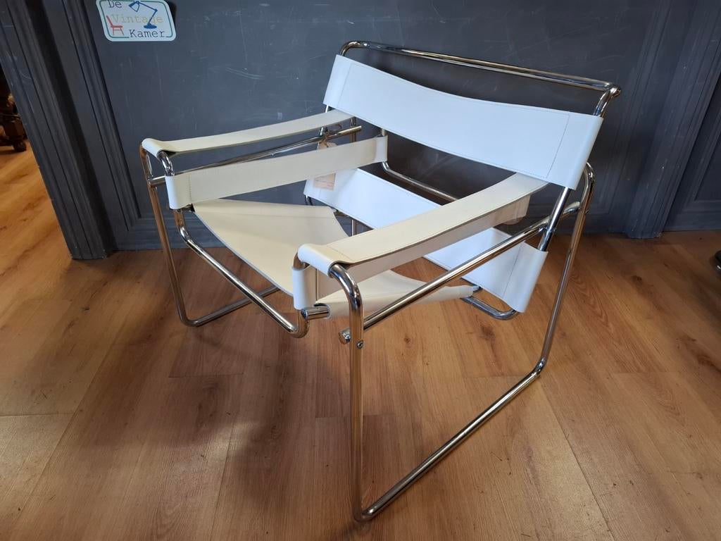 Vintage Marcel Breuer Wassily B3 chair strak design stoel, Ophalen, Minder dan 75 cm, Vintage mid century design jaren 60 70, ...