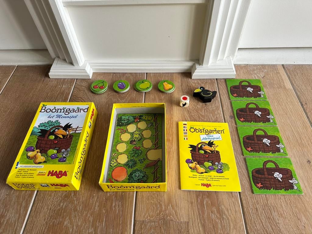 Boomgaard het memospel van HABA., Hobby en Vrije tijd, Gezelschapsspellen | Bordspellen, Ophalen, Zo goed als nieuw