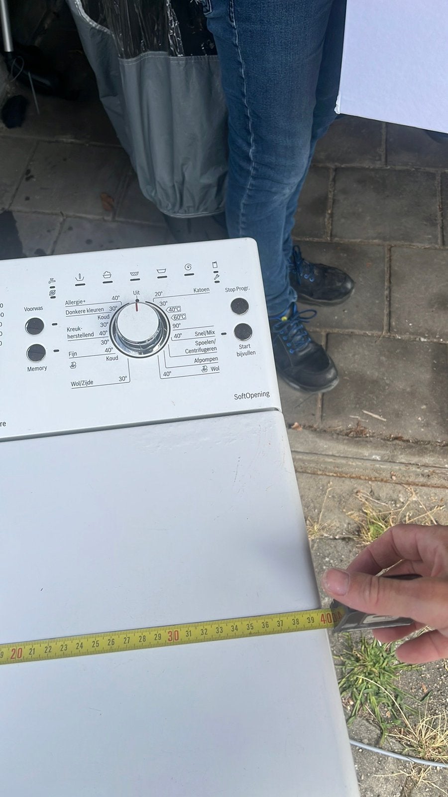 Bosch wasmachine bovenlader extra smal, Ophalen, 1200 tot 1600 toeren, Gebruikt, 4 tot 6 kg
