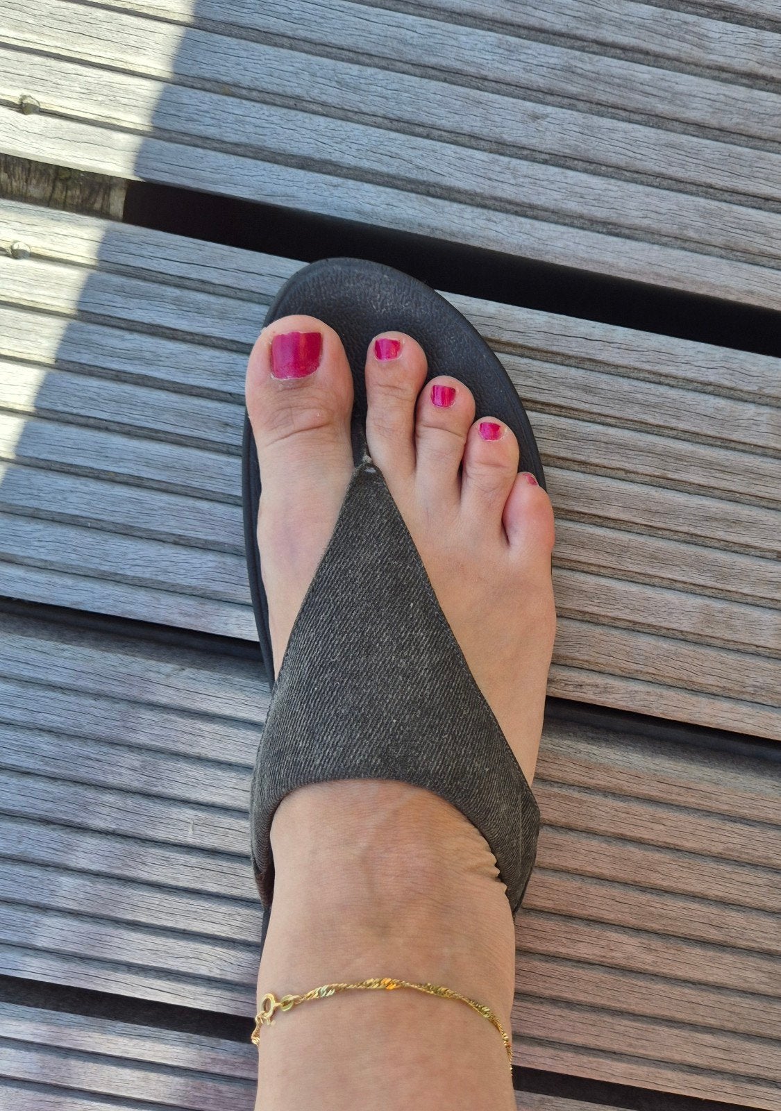 Fitflops Demin black/grey mt 42, Slippers, Zwart, Ophalen of Verzenden, Zo goed als nieuw