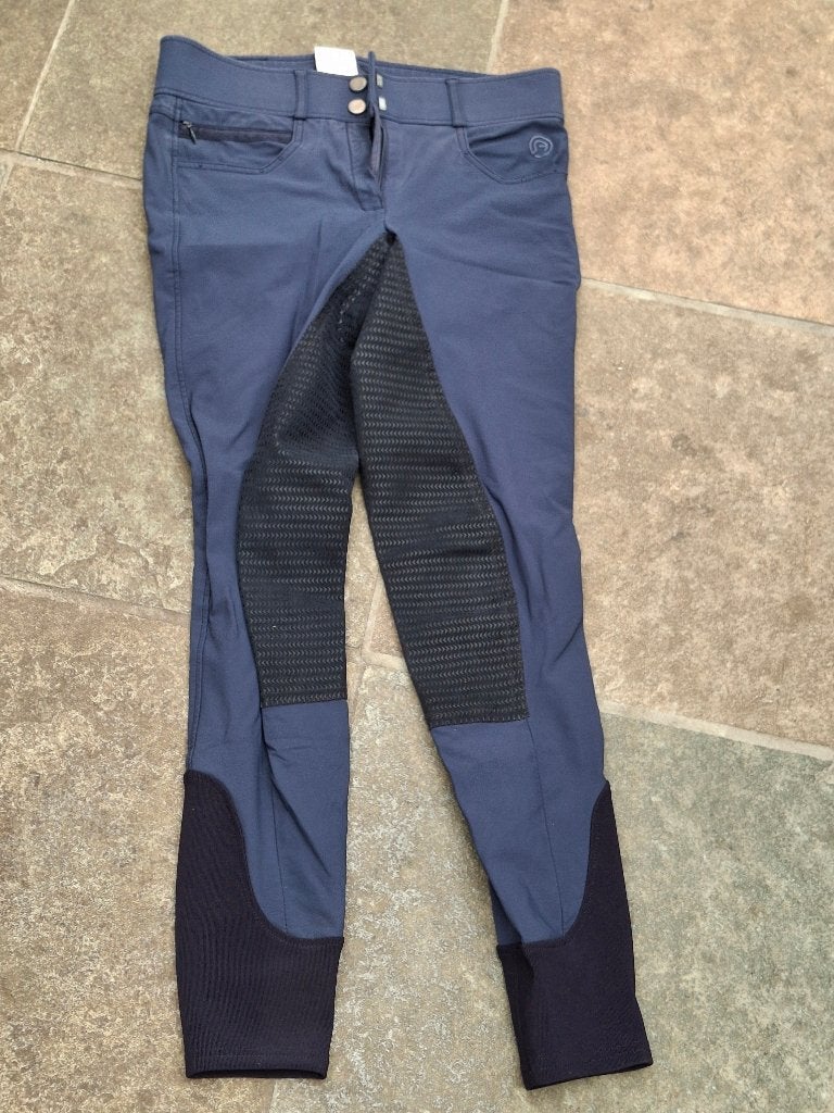 paardrijbroek, Ophalen, Blauw, Ritssluiting, Dressuur