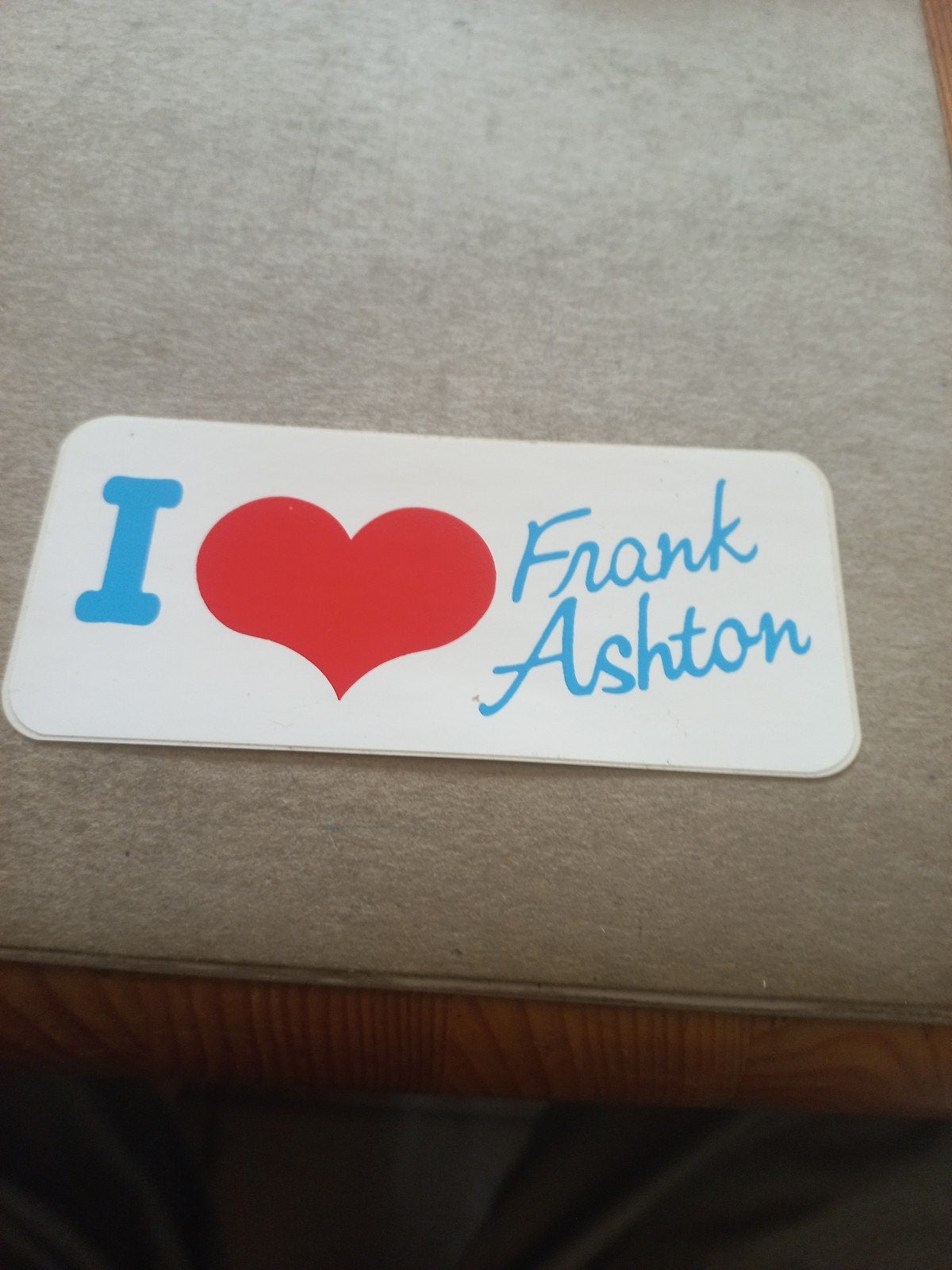 I Love Frank Ashton sticker/magneet, Ophalen of Verzenden, Zo goed als nieuw