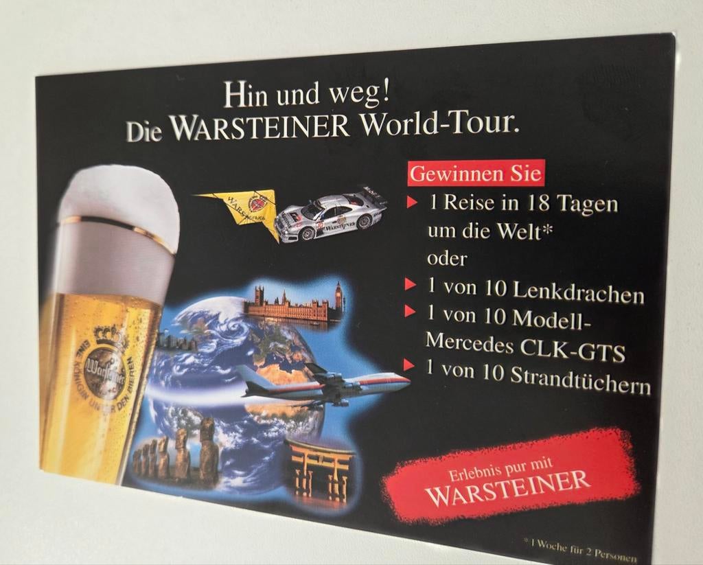 Warsteiner World-Tour 1998, Verzamelen, Ansichtkaarten | Themakaarten, Ongelopen, 1980 tot heden, Overige thema's, Verzenden