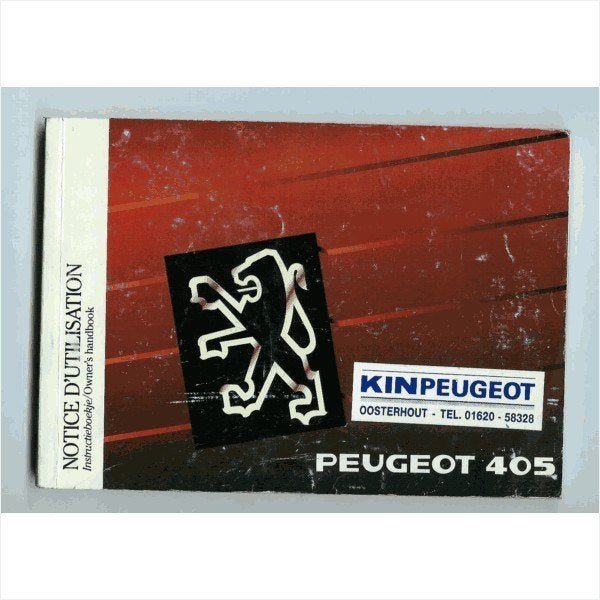 Peugeot 405 Instructieboekje 1990 #1 Nederlands Frans Engels, Auto diversen, Handleidingen en Instructieboekjes, Ophalen of Verzenden