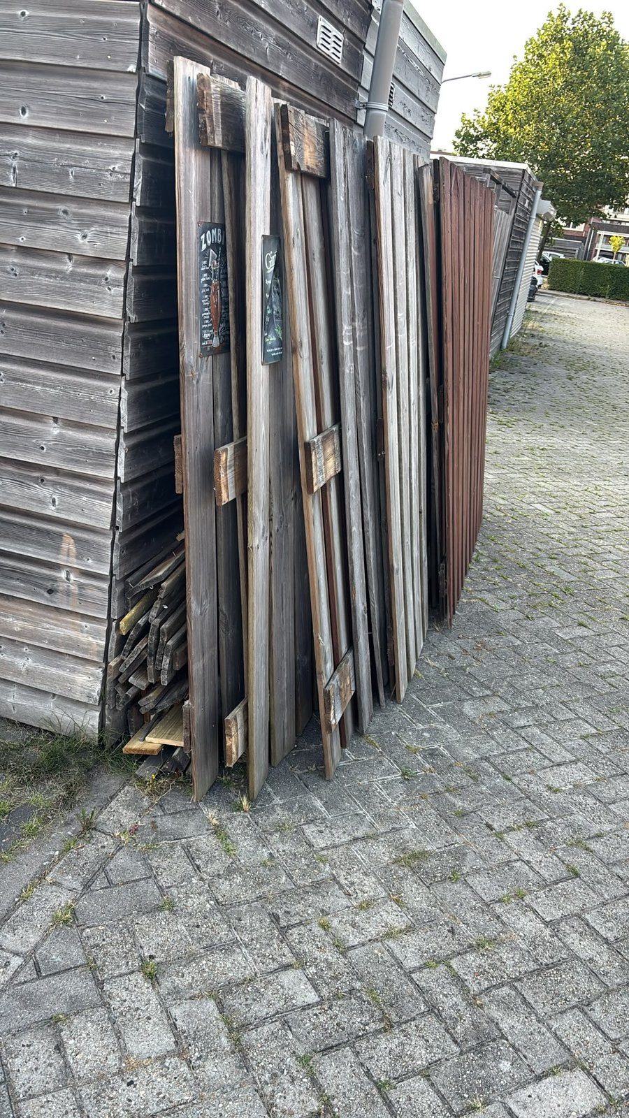 Schuttingdelen, Ophalen, 6 meter of meer, Hout, 1 tot 2 meter
